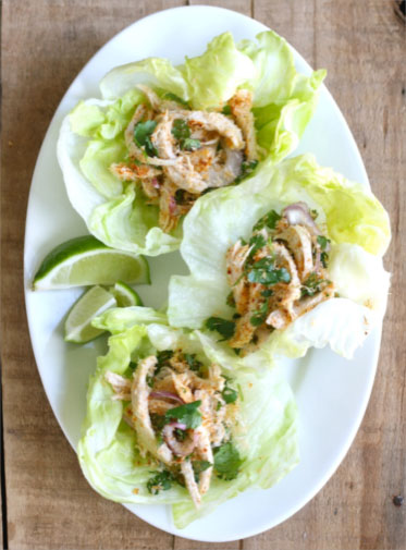 Toasted Coconut & Chicken Lettuce Wraps